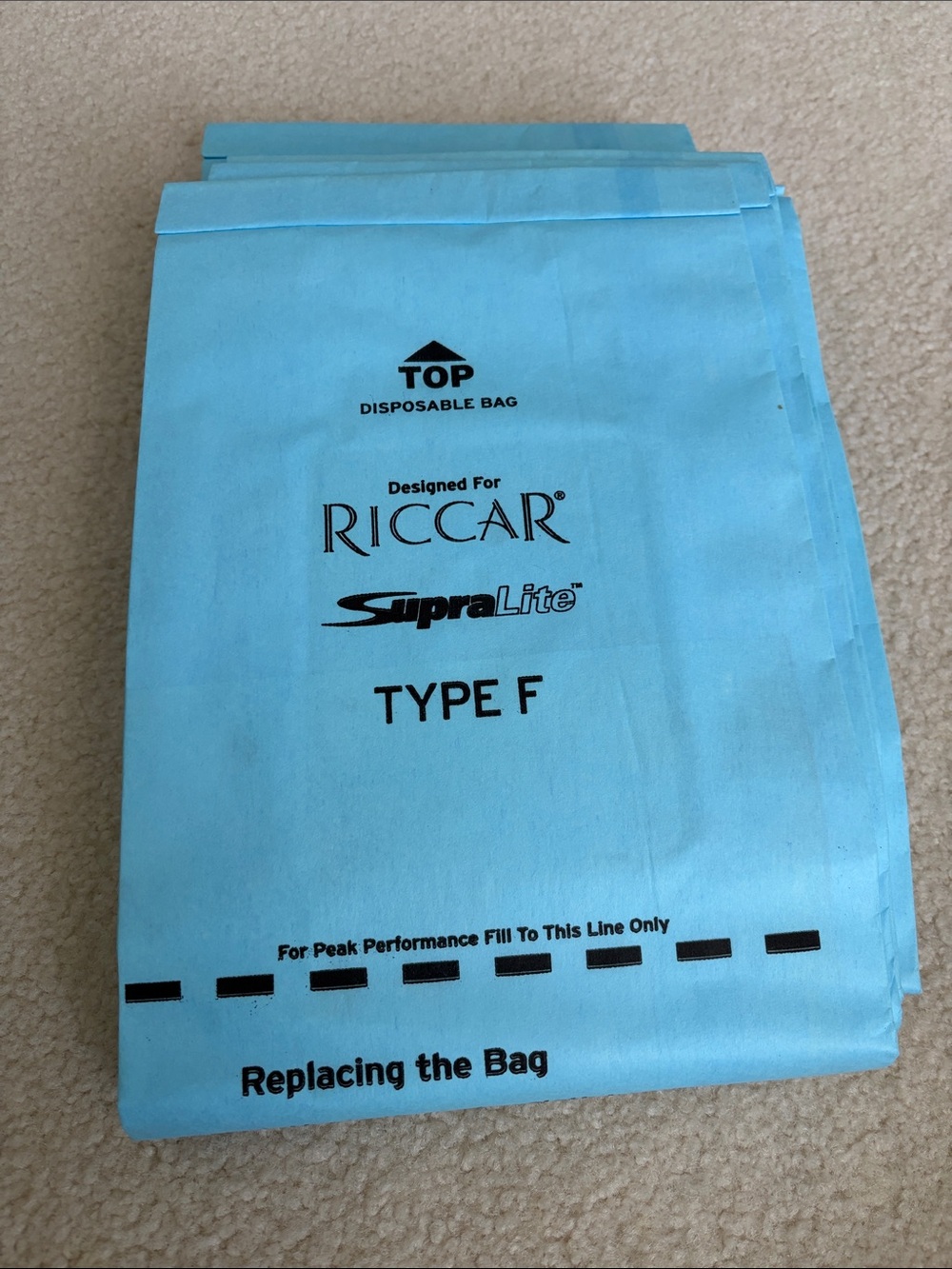 Riccar SupraLite Type F Vacuum Bags